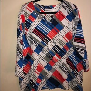 Multi color long sleeve blouse